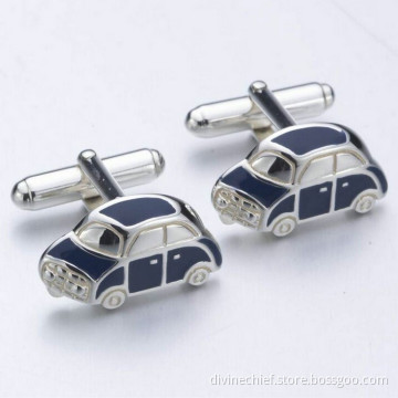 Make Custom Sterling Silver Mens Car Cufflinks , Bulk Cufflinks For Mens Shirts